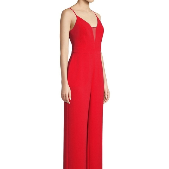 BCBG MaxAzria Red Sleeveless Wide Leg Jumpsuit - Picture 13 of 15